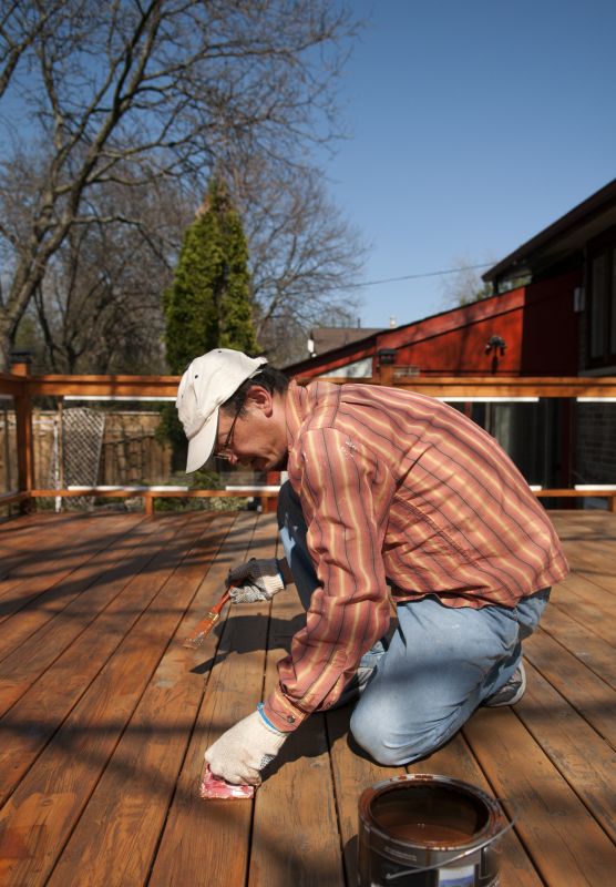 Spring Deck Staining