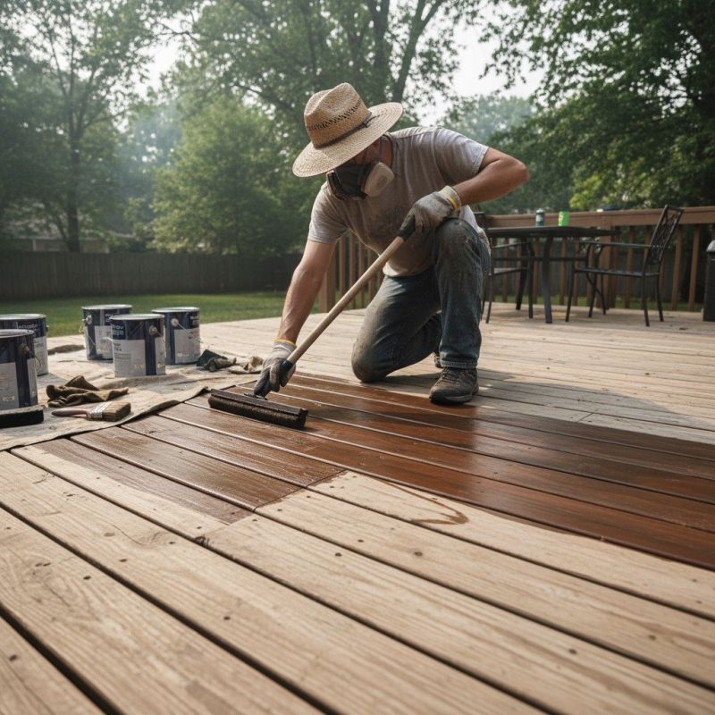 Local Deck Staining pros at work